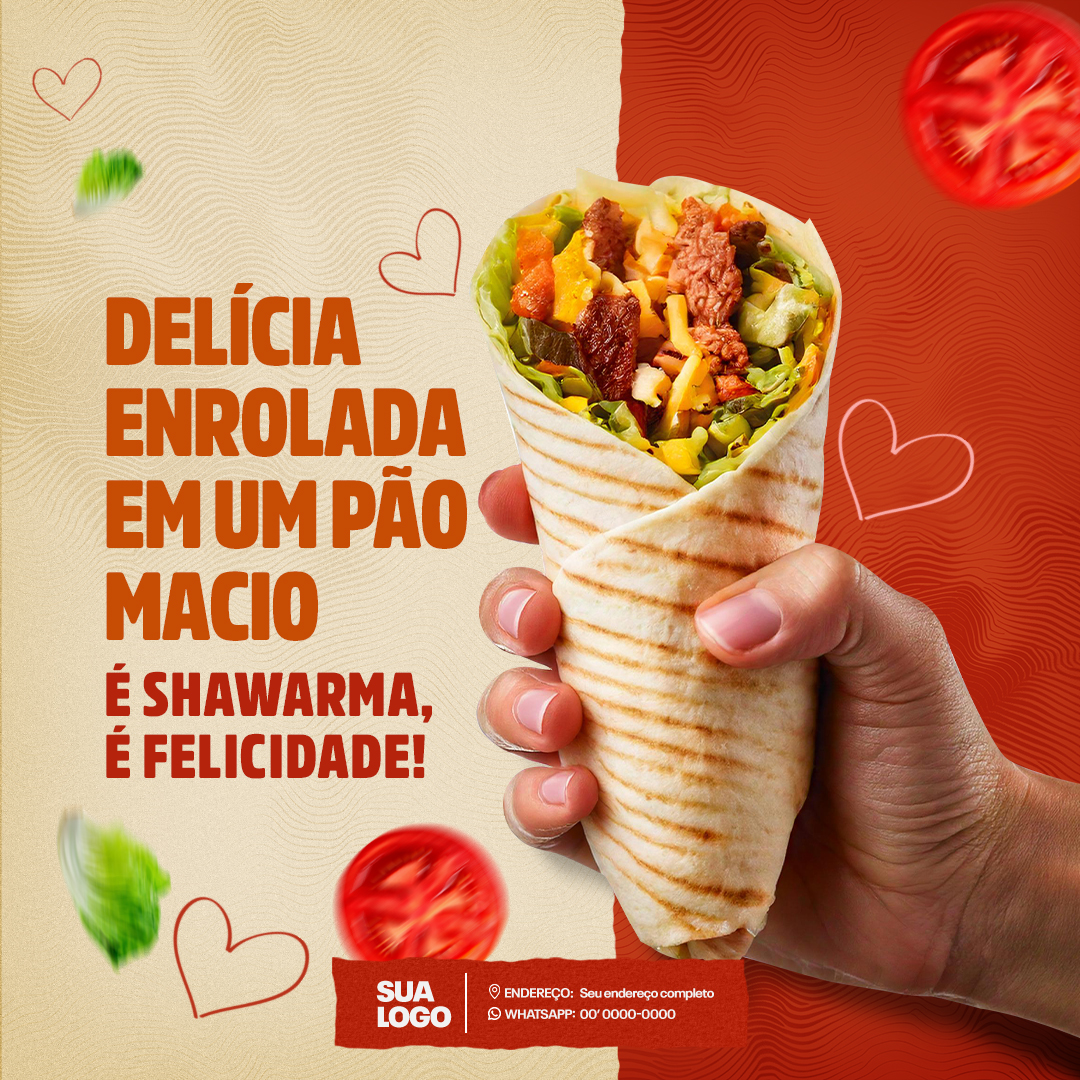 Shawarma Social Media PSD Editável